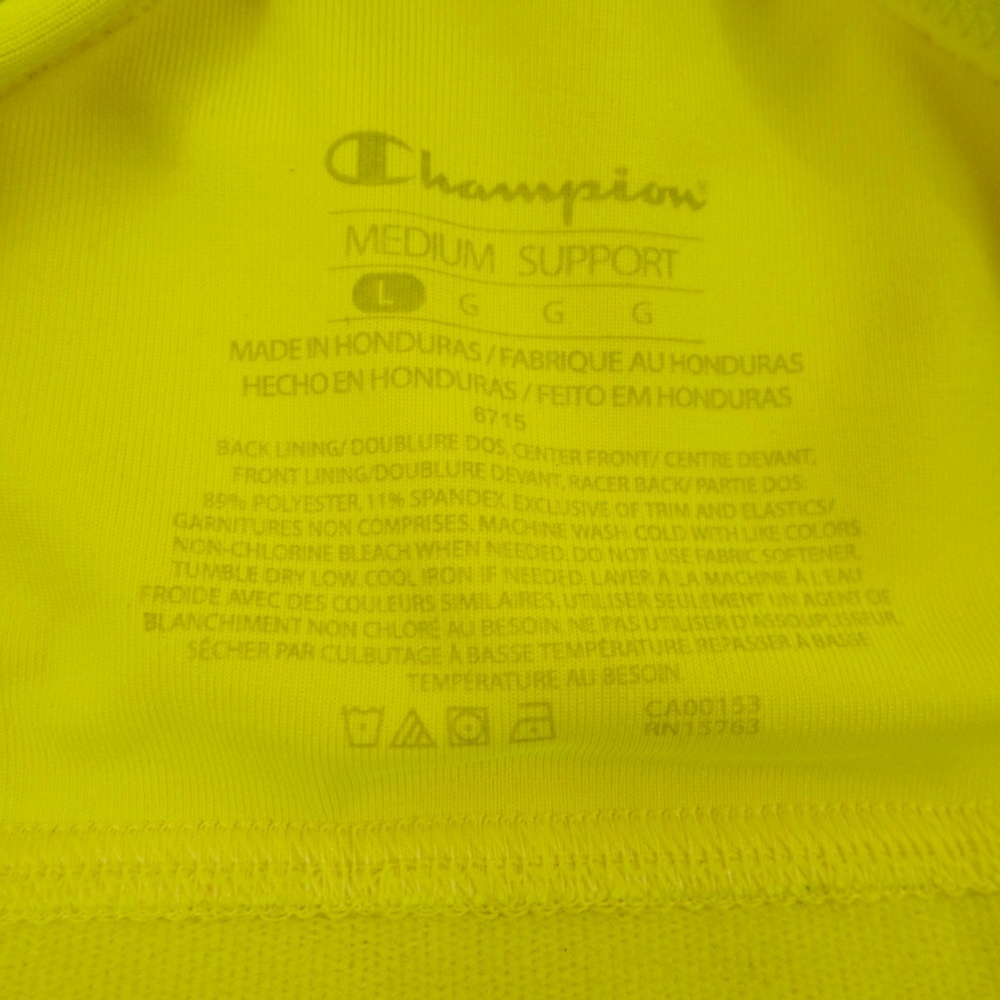 🚩 SOLD Champion Sports Bra Neon Medium Support L - Picture 3 of 3